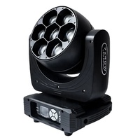Lampu Efek LED Dj Club 7*40W RGBW Zoom Wash Moving Head Bee Eye Light HH-LM740B untuk Disko Pesta Pernikahan