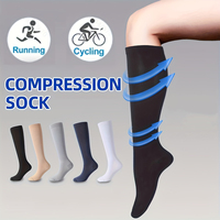 Offre Spéciale gradué blanc violet course à cheval équitation longue équestre 15-20 mmHg genou haute Nylon chaussettes de Compression