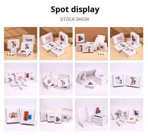 Chất lượng cao tùy chỉnh in logo hộp giấy các tông màu đen gấp máy bay gửi thư vận chuyển hộp - Product Image 6