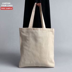 Customizable Eco-Friendly Reusable Canvas Shopping <b>Bag</b> with Handle for Outdoor Travel Promotions Supermarket - Product Image 2