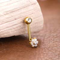 Piercings de clitoris verticaux en titane, motif fleur, piercing sexy pour le vagin, bijoux de piercing VCH