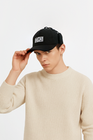 Casquette de baseball en nylon noir de haute qualité, personnalisable en gros, idéale pour les sports décontractés en plein air
