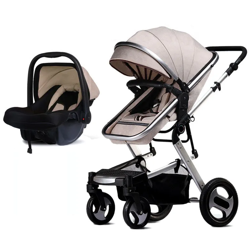 Xe đẩy xe đẩy 3 trong 1 với xe Ghế Cặp song sinh foldingkinderwagen elektrische gấp kinderwagen