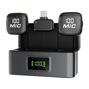 Microphone Lavalier Sans Fil 2.4G MIC3 avec Réduction de Bruit IA et Clip Magnétique Type C pour Smartphone, Vlog et Diffusion en Direct - Product Image 1
