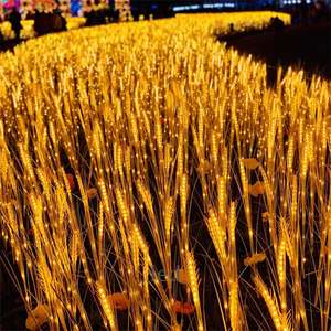 Hôtel de vacances voie centre commercial <span class=keywords><strong>vitrine</strong></span> affichage étanche extérieur lumineux conte de fées éclairage led blé oreille roseau fleur lampe - Product Image 2