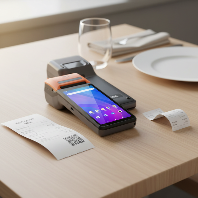 Handheld Android PDA Barcode Scanner 4G NFC Mobile Terminal with 58mm Thermal Printer Personal Digital Assistant
