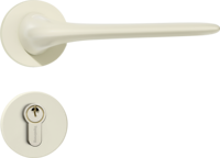 Poignée de porte et serrure en laiton au design moderne pour chambre et salle de bain, avec ferrule, pour usage hôtelier