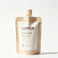 Pochette souple personnalisée avec bec verseur, anti-fuite, pour recharge de produits cosmétiques : crème visage, crème mains, écran solaire, lotion corporelle