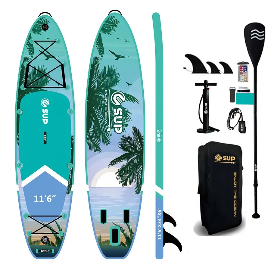 Weihai factory OEM fishing kayak seat surf board drop stitch gonfiabile Stand Up Paddle board SUP gonfiabile kayak gonfiabile