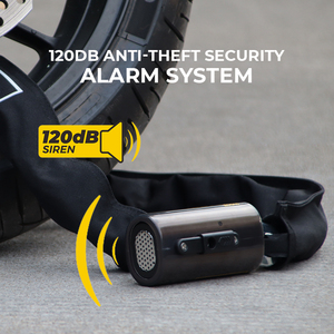 Nuevo Candado de Cadena para Motocicleta y <span class=keywords><strong>Bicicleta</strong></span> de Acero Anti-perforación con Alarma <span class=keywords><strong>Antirrobo</strong></span>, Cadena de 1200 mm, Batería de Litio CR2 - Product Image 6
