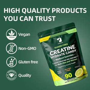Integratore Alimentare Personalizzato Senza Zucchero con Creatina Idrata in Gommose per il Sviluppo Muscolare e la Salute Muscolare - Product Image 5