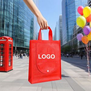 Custom Logo Non-woven Large <b>Foldable</b> Durable Heavy Duty Totes with Shoulder Long Handles Washable Eco Friendly Grocery <b>Bags</b> - Product Image 6