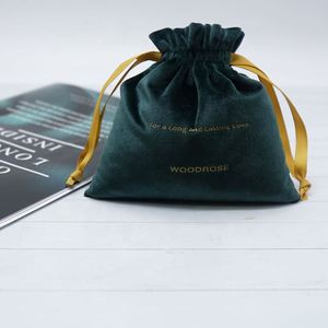 Eco Bags logo Print Custom High Quality Velvet Jewelry <b>Pouch</b> Dust Bag <b>Drawstring</b> - Product Image 6