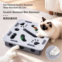 Jouet éducatif populaire pour chat : labyrinthe en feutre avec trous, design amusant, cloche et balle pour l'auto-entretenissement des animaux de compagnie