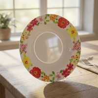 Assiette à soupe ronde en mélamine de 9 pouces, personnalisée, durable et écologique, pour la vaisselle de restaurant