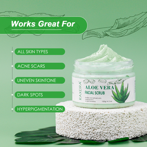 Gommage visage bio à l'aloe vera et à la vitamine E Exfoliant anti-acné Enlever la peau de Deod et améliorer le teint et la texture de la peau - Product Image 5