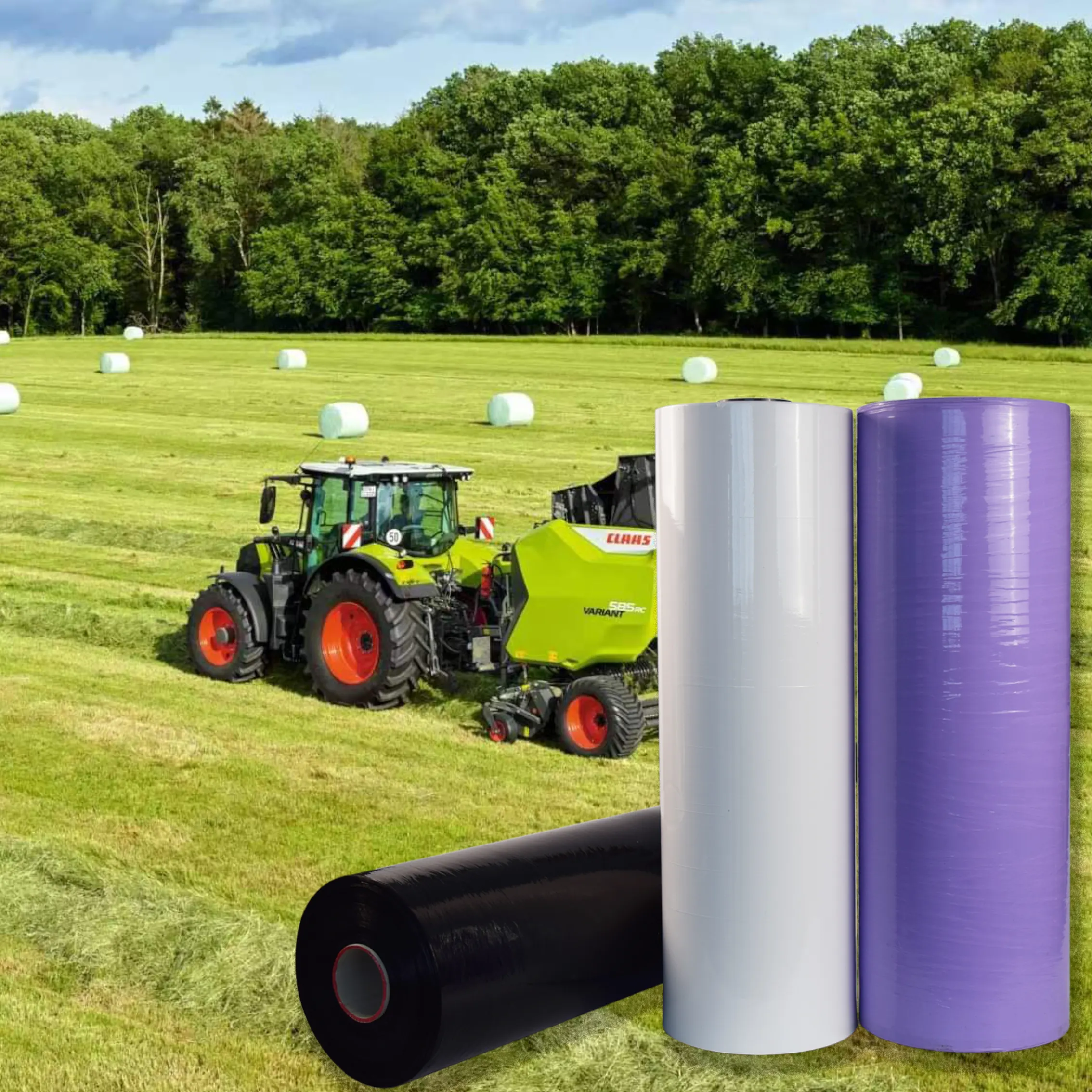 Kuilvoer Wrap Plastic Baal Hoge Kwaliteit Lekweerstand Hooi Landbouw Outdoor Opbergfolie