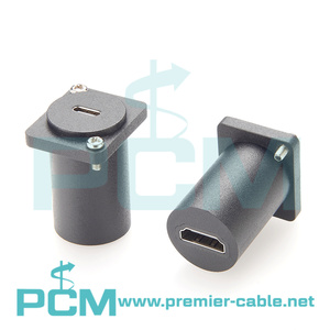 D-loại USB-C để độ nét cao giao diện đa phương tiện Bảng điều khiển gắn vách ngăn USB Video XLR mặt bích gắn kết chuyển đổi màn hình - Product Image 4