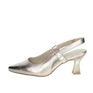 Sandali con Tacco e Cinturino Posteriore da Donna Marco Tozzi, Oro, Taglia 42, Punta Affusolata - Product Image 1