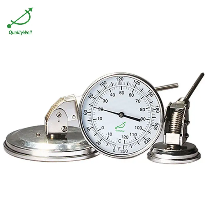 Thermomètre bimétallique réglable 5 pouces instruments de mesure de la température thermomètre bimétallique à forme d'angle