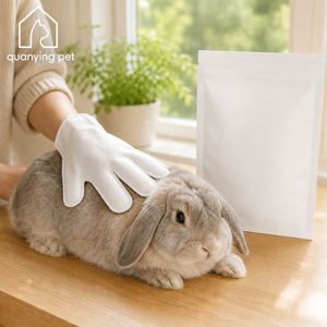 Guantes de Limpieza para Conejos sin Agua, Toallitas Desechables para Baño de Mascotas Pequeñas, Hámster - Product Image 1