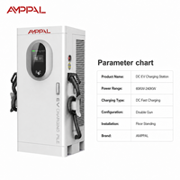 Chargeurs rapides de bus CC AMPPAL CCS2 60 kW-240 kW IEC 62196 pour véhicules électriques, station de recharge commerciale pour véhicules électriques, nouvelle certification CE