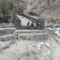 Pont en acier galvanisé à chaud HD200 à vendre, ponts Bailey, ponts Bailey à un seul voile à deux étages