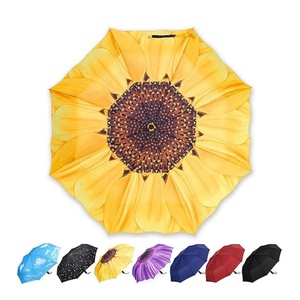 Custom Wholesale Premium Business Executive Manual Folding <b>Umbrella</b> with Leather Case Auto Close Office Commute - Product Image 1