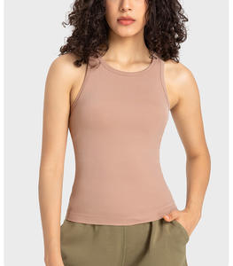 Aoyema Vêtements de Sport pour Femmes, Haut Élastique d'Été, Slim, Yoga Sans Manches, T Shirts, Gilet de Fitness, Nouveau, Vêtements de <span class=keywords><strong>Tennis</strong></span>, Débardeur de Fitness - Product Image 3