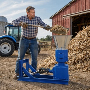 Granulateur à granulés d'aliments pour animaux entraîné par tracteur, pour paille et maïs, destiné à la production de granulés d'aliments. - Product Image 3