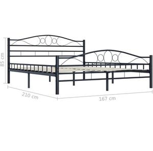 <span class=keywords><strong>Lit</strong></span> en métal avec Sommiers à lattes, métal noir 140x200 cm/160x200 cm/180x200 cm - Product Image 2