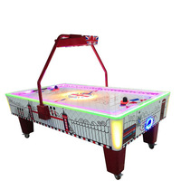 Máquina de juego de precio de mesa de hockey de aire de estrella de lujo eléctrica de 7 pies y 8 pies atómica para niños y adultos que funciona con monedas para interiores
