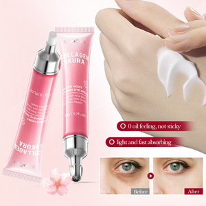 SADOER Crème Contour des Yeux Raffermissante et Hydratante au Collagène de Cerise, Soin Hydratant Anti-Cernes et Sérum Élastifiant pour les Yeux - Product Image 4