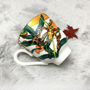 Bone China <b>Ceramic</b> <b>Mug</b> Tropical Rainforest Series Eco-Friendly Hand Grip Office Creative Personalized Breakfast Coffee Cup - Product Image 2