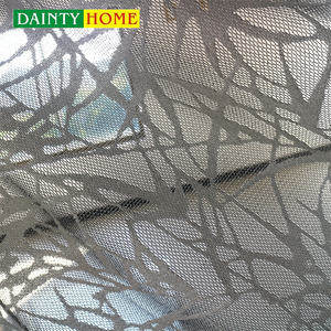 Tela de cortina de punto de urdimbre de poliéster 100% para cortina, diseño de línea, cortina transparente africana para sala de estar - Product Image 5