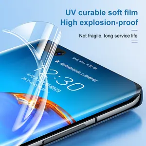 UV cam ekran koruyucu Film Film 3D yumuşak hidrojel buzlu ekran koruyucu TPU filmi