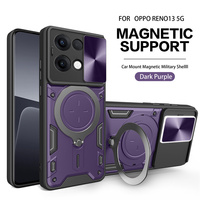 Protection de fenêtre coulissante TPU + PC étui de fumée pour Oppo Reno 13/13 Pro/13f/12/12 Pro 5g couverture de téléphone magnétique antichoc anti-dérapant