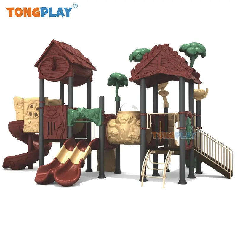 Play Ground Amusement Park Equipment Playhouse Kids Slide Preschool Kids Large Children Playground Plastic Slides Equipment