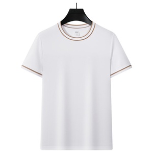 Men's Slim Fit Minimalist Cotton T-Shirt-Classic <b>Plain</b> Design Premium 100% Cotton Fabric Anti-Wrinkle & Breathable - Product Image 3