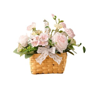 Panier de fleurs artificielles Haiyi avec tournesols et fruits, 30 cm, décoration de bureau pour salon ou vitrine - Product Image 5
