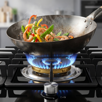 Table de cuisson encastrable transfrontalière 880 mm à 5 brûleurs, gaz liquéfié, allumage électronique, surface vitrocéramique, bouton-poussoir, classe énergétique A