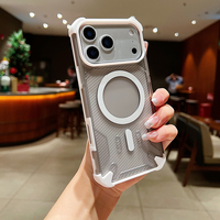 Funda Magnética Transparente para Teléfono, Híbrida de PC y TPU, Resistente a Impactos, con Bisel Elevado para la Lente, para iPhone 18, 17 Pro Max, 16, 15 (En Stock)