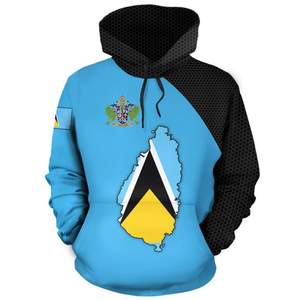 Sweat-shirt personnalisé unique <span class=keywords><strong>2022</strong></span>, drapeau <span class=keywords><strong>des</strong></span> îles <span class=keywords><strong>des</strong></span> Caraïbes, Sainte-Lucie, sweat-shirt avec impression de <span class=keywords><strong>carte</strong></span>, sweat-shirt à capuche, vêtements en gros - Product Image 4