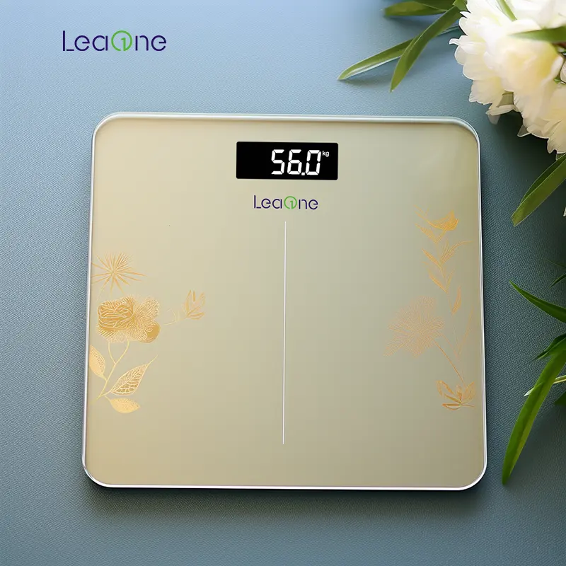 Leaone lcd/led 6mm glass small portable digital weight scales body weight supplier