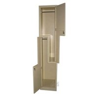 Casillero Metálico Personalizado de Una Columna y 2 Puertas, en Forma de Z, Vertical, de Acero, para Personal de Fábrica, Dormitorio o Sala de Personal