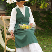 Tablier imperméable à l'eau avec logo personnalisé Tablier de cuisine, de cuisine, de service de restauration, de travail et de ménage Tablier de taille résistant à la saleté pour femmes