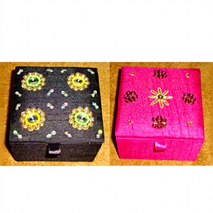 Handmade Beautiful Multicolor Zari Hand Embroidery Modern <b>Floral</b> Pattern Durable Jewelry <b>Box</b> Home Decorative Purpose Cheap Price - Product Image 1