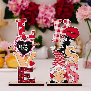 <b>Valentine's</b> Table <b>Decoration</b> Signs Love Kiss Happy <b>Valentine</b> Wooden Party <b>Decorations</b> for Home Decor Wedding Anniversary - Product Image 2