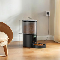 Comedero Automático para Gatos con Cámara HD y Temporizador, 4L, WiFi, APP, Control de Porciones con Voz Bidireccional, Doble Alimentación, Recipiente 304 Antiobstrucciones, Dispensador de Comida para Perros