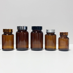 Envases para Cápsulas y Suplementos, Botellas de Vidrio Ámbar de 60ml, 100ml, 150ml, 200ml, 300ml, 500ml, Botellas para Píldoras Médicas - Product Image 5